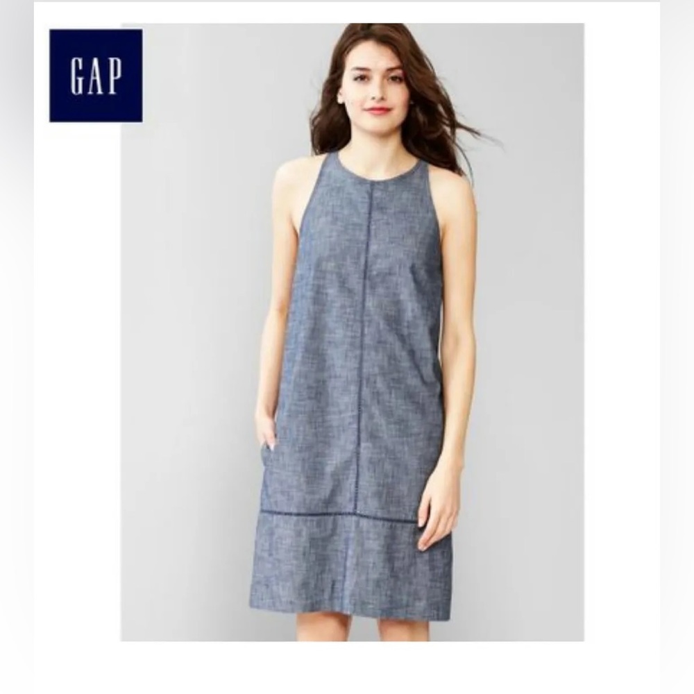 Gap size 10 women cotton mid length eyelet dress…